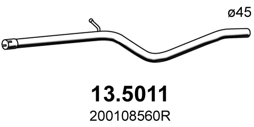 Tuyau d'échappement ASSO 13.5011