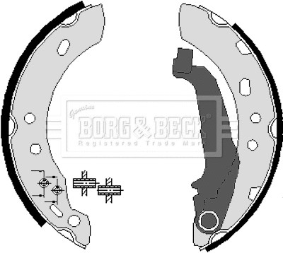 Jeu de mâchoires de frein BORG & BECK BBS6210