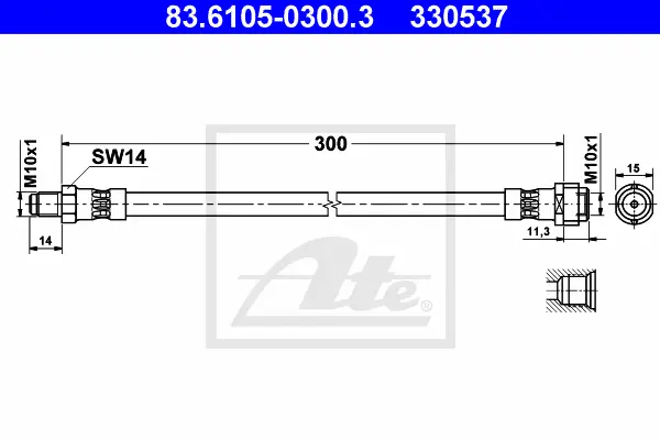 Flexible de frein ATE-APAC 83.6105-0300.3