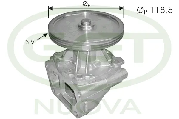 Pompe à eau, refroidissement du moteur GGT PA12258