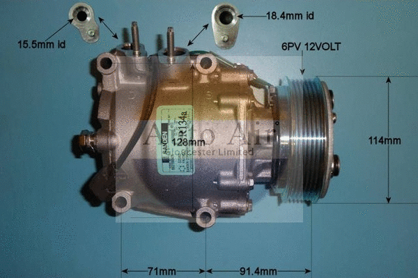 Compresseur, climatisation AUTO AIR GLOUCESTER 14-3571