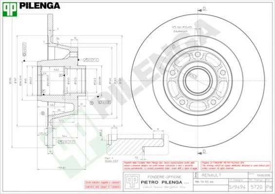 Disque de frein PILENGA 5720