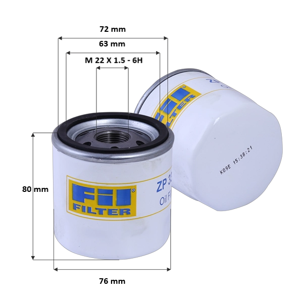 Filtre à huile FIL FILTER ZP 3332 A