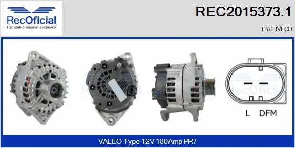 Alternateur RECOFICIAL REC2015373.1