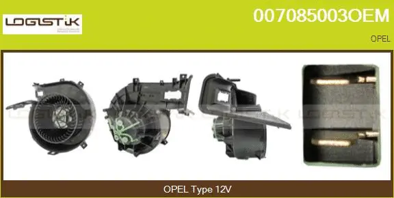 Pulseur d'air habitacle LGK 007085003OEM
