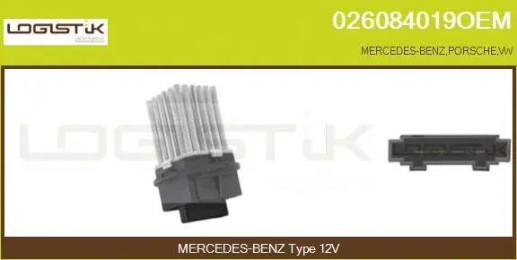 Résistance, pulseur d'air habitacle LGK 026084019OEM