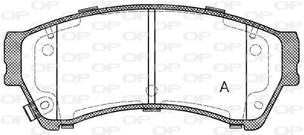 Kit de plaquettes de frein, frein à disque OPEN PARTS BPA1196.02