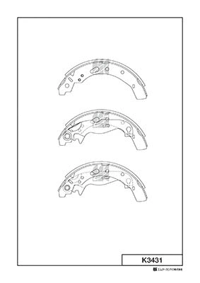 Jeu de mâchoires de frein MK Kashiyama K3431