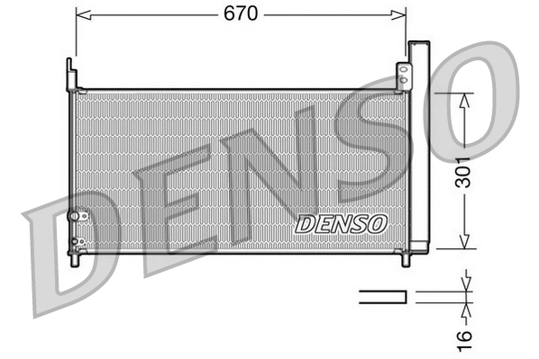 Condenseur, climatisation DENSO DCN50037