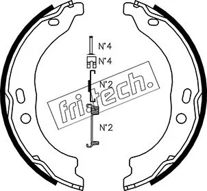 Jeu de mâchoires de frein, frein de stationnement fri.tech. 1034.118K