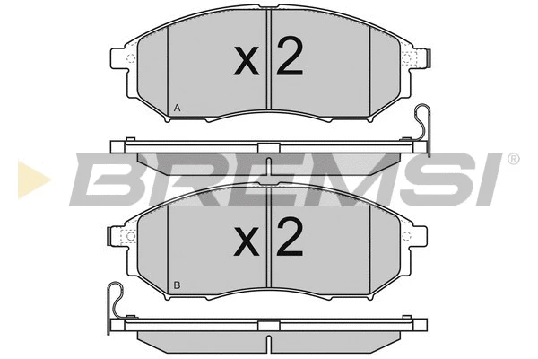 Kit de plaquettes de frein, frein à disque BREMSI BP3350