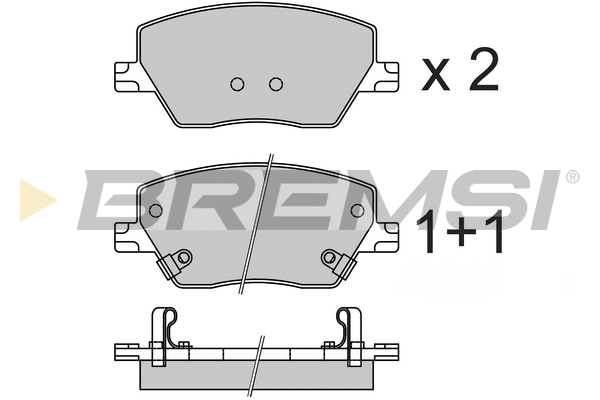 Kit de plaquettes de frein, frein à disque BREMSI BP3735