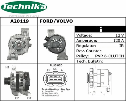 Alternateur Technika A20119