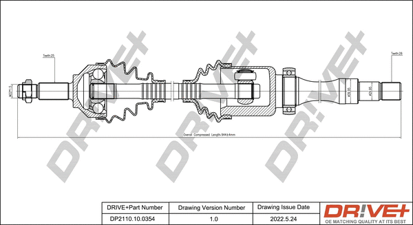Arbre de transmission Dr!ve+ DP2110.10.0354