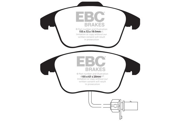 Kit de plaquettes de frein, frein à disque EBC Brakes DP21998