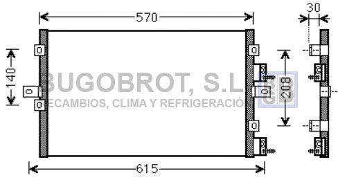 Condenseur, climatisation BUGOBROT 62-CR5114