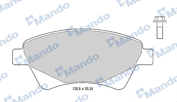 Kit de plaquettes de frein, frein à disque MANDO MBF015180