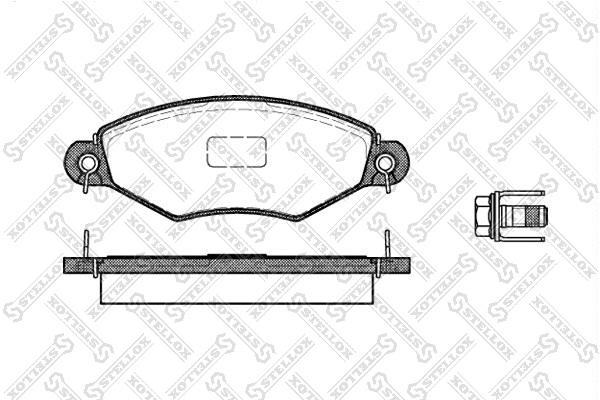Kit de plaquettes de frein, frein à disque STELLOX 654 010B-SX