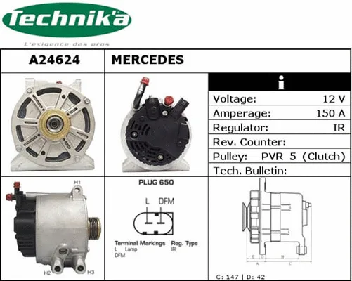 Alternateur Technika A24624