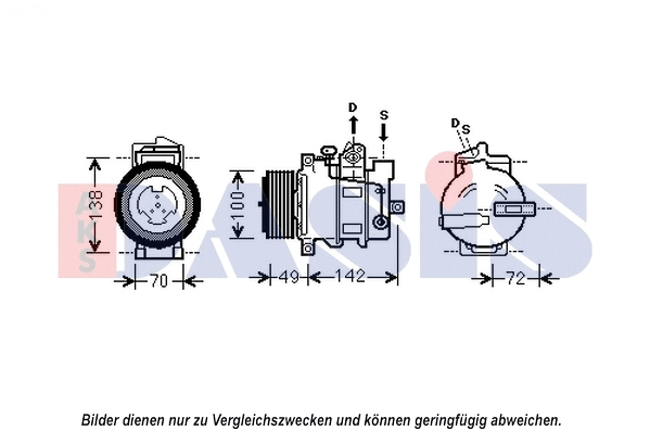 Compresseur, climatisation AKS DASIS 852585N