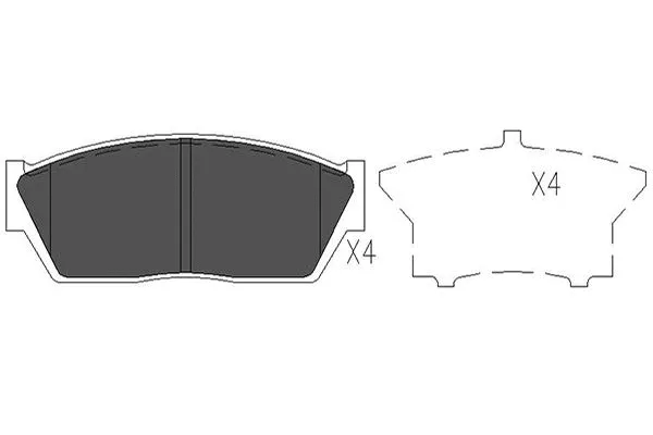 Kit de plaquettes de frein, frein à disque KAVO PARTS KBP-2017
