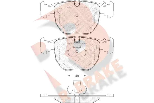 Kit de plaquettes de frein, frein à disque R BRAKE RB1530