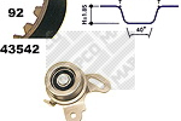 Kit de courroie crantée MAPCO 23542