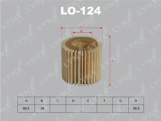 Filtre à huile LYNXAUTO LO-124
