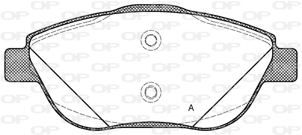 Kit de plaquettes de frein, frein à disque OPEN PARTS BPA1392.10