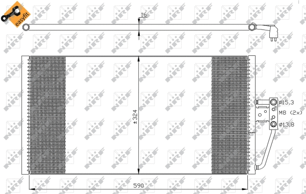 Condenseur, climatisation NRF 35295