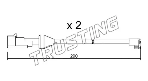 Contact d'avertissement, usure des plaquettes de frein TRUSTING SU.204K