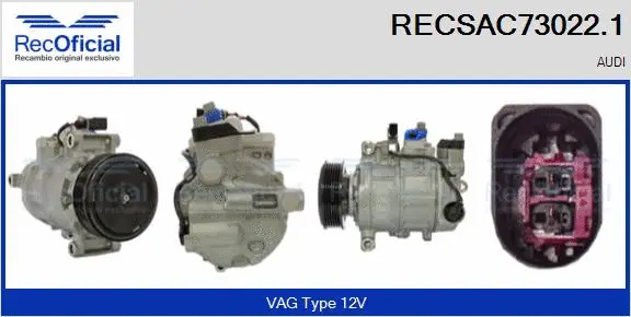 Compresseur, climatisation RECOFICIAL RECSAC73022.1