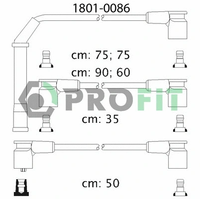 Kit de câbles d'allumage PROFIT 1801-0086