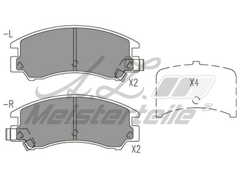 Kit de plaquettes de frein, frein à disque A.Z. Meisterteile AZMT-44-022-2322