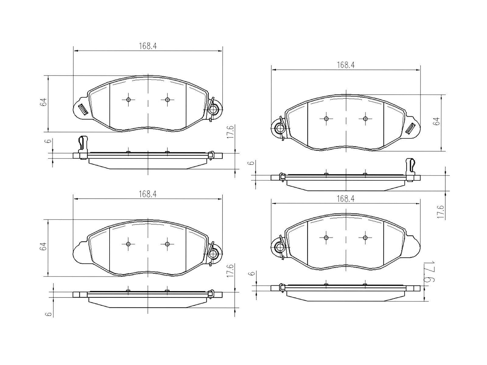 Kit de plaquettes de frein, frein à disque A.Z. Meisterteile AZMT-44-022-1448