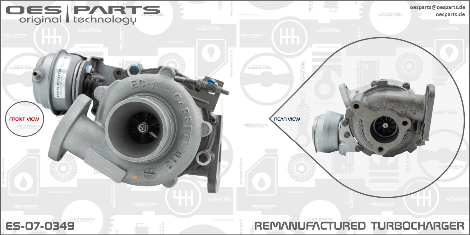Turbocompresseur, suralimentation OES PARTS ES-07-0349