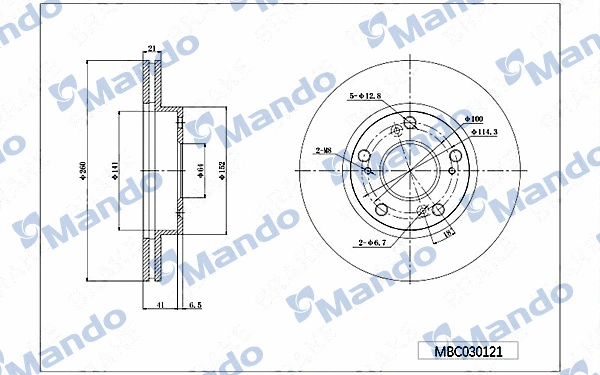 Disque de frein MANDO MBC030121