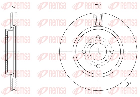 Disque de frein REMSA 61538.10