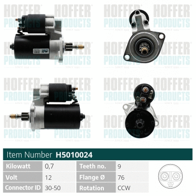 Démarreur HOFFER H5010024