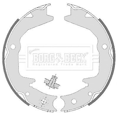 Jeu de mâchoires de frein, frein de stationnement BORG & BECK BBS6329
