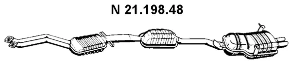 Silencieux arrière EBERSPÄCHER 21.198.48