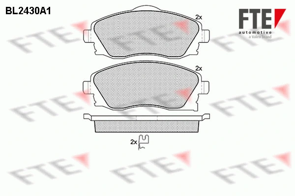 Kit de plaquettes de frein, frein à disque FTE 9010729