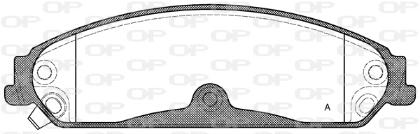 Kit de plaquettes de frein, frein à disque OPEN PARTS BPA1128.04