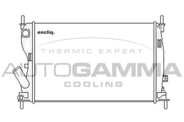 Radiateur, refroidissement du moteur AUTOGAMMA 104241