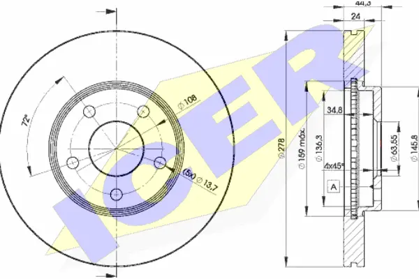 Disque de frein ICER 78BD5980-2