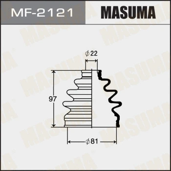 Jeu de joints-soufflets, arbre de commande MASUMA MF-2121