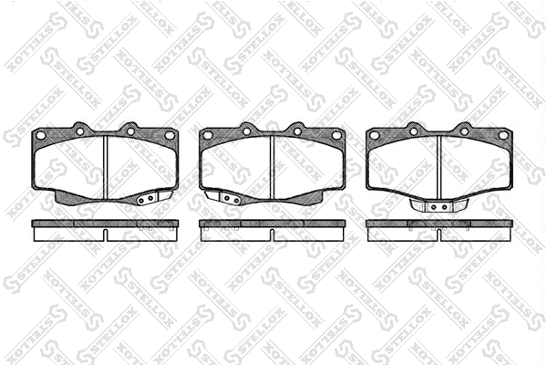 Kit de plaquettes de frein, frein à disque STELLOX 326 014-SX