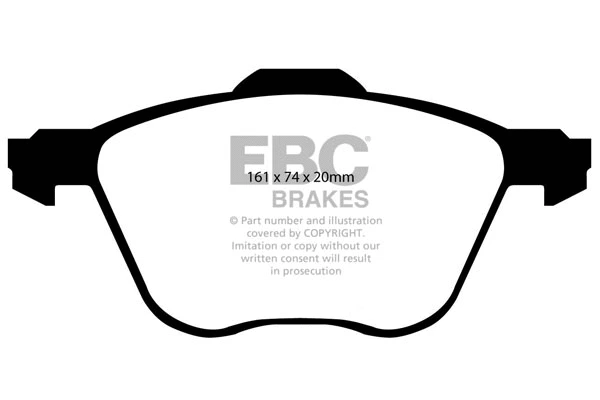 Kit de plaquettes de frein, frein à disque EBC Brakes DP21413