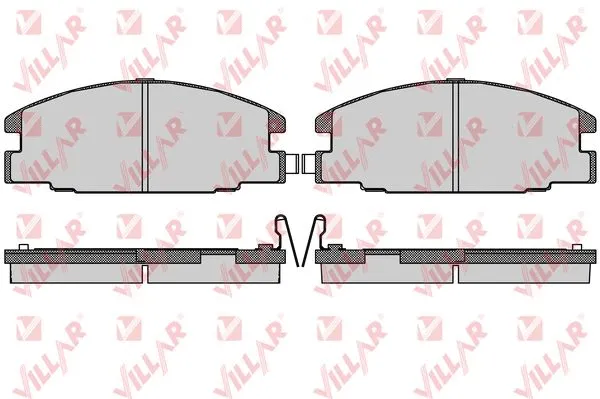 Kit de plaquettes de frein, frein à disque VILLAR 626.0544