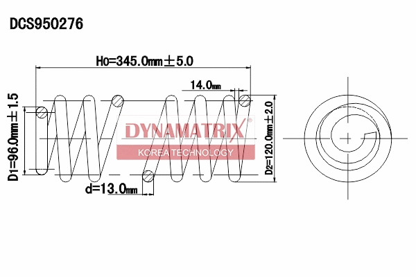 Ressort de suspension DYNAMATRIX DCS950276